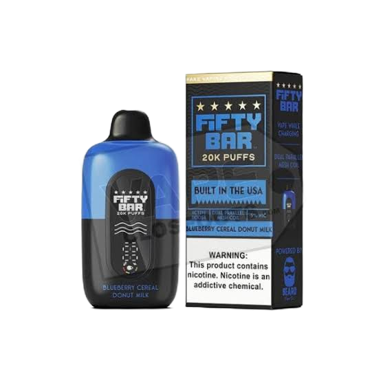 Fifty Bar 20k Puffs Made In The USA / Blueberry Ceral Donut Milk